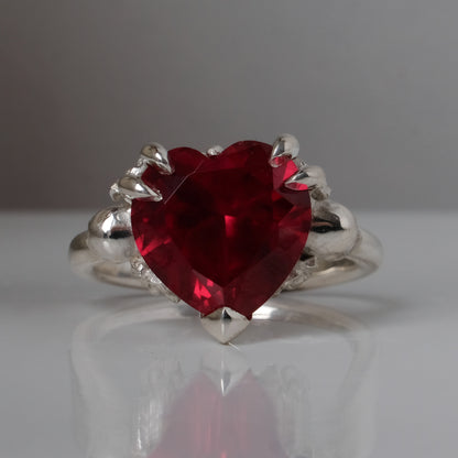 ERZULIE synthetic ruby ring