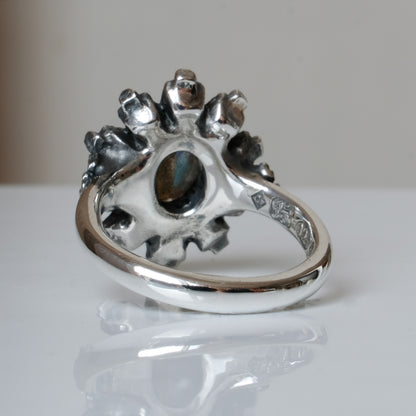 PATES labradorite halo ring