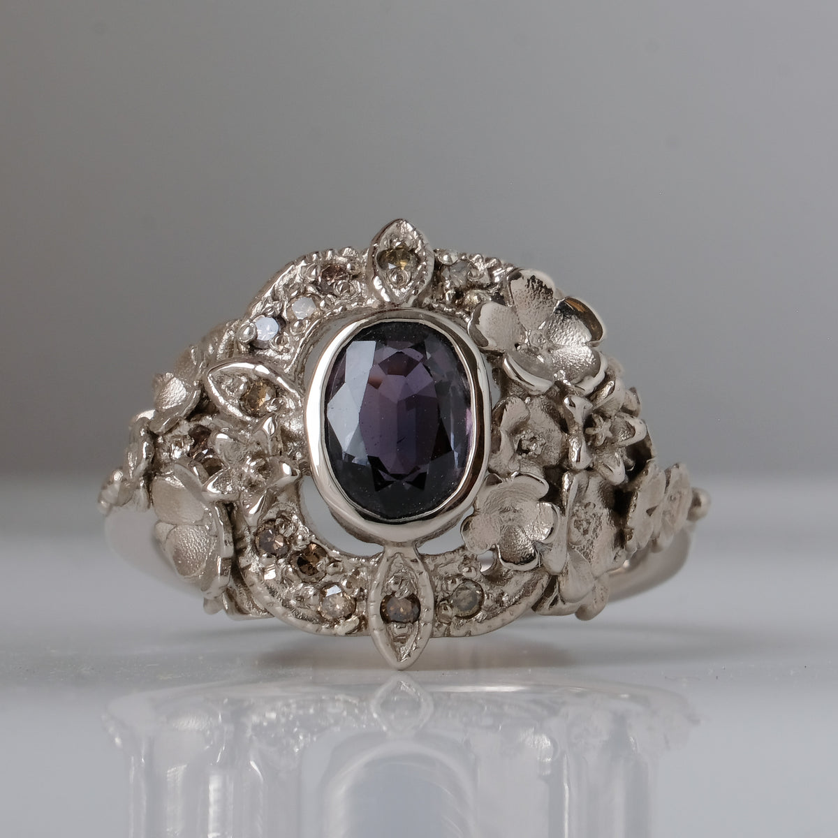 FLEUR ring, sapphire