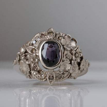 FLEUR ring, sapphire