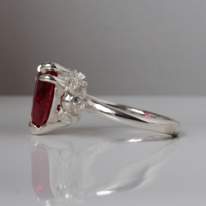 ERZULIE synthetic ruby ring