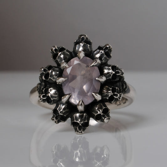 PATES rose quartz ring