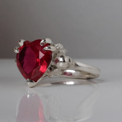 ERZULIE synthetic ruby ring