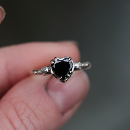 MY HEART black diamond ring