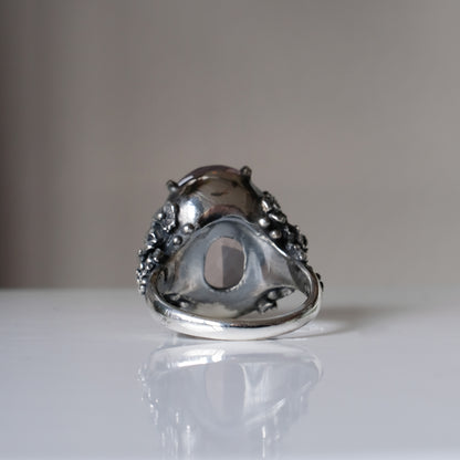 GERTRUDE rose quartz ring