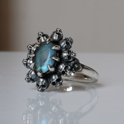 PATES labradorite halo ring