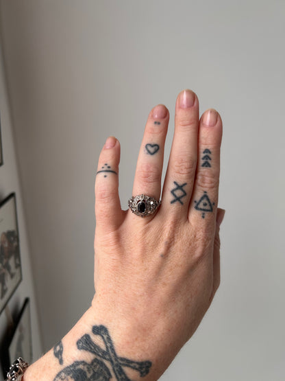 FLEUR ring, sapphire