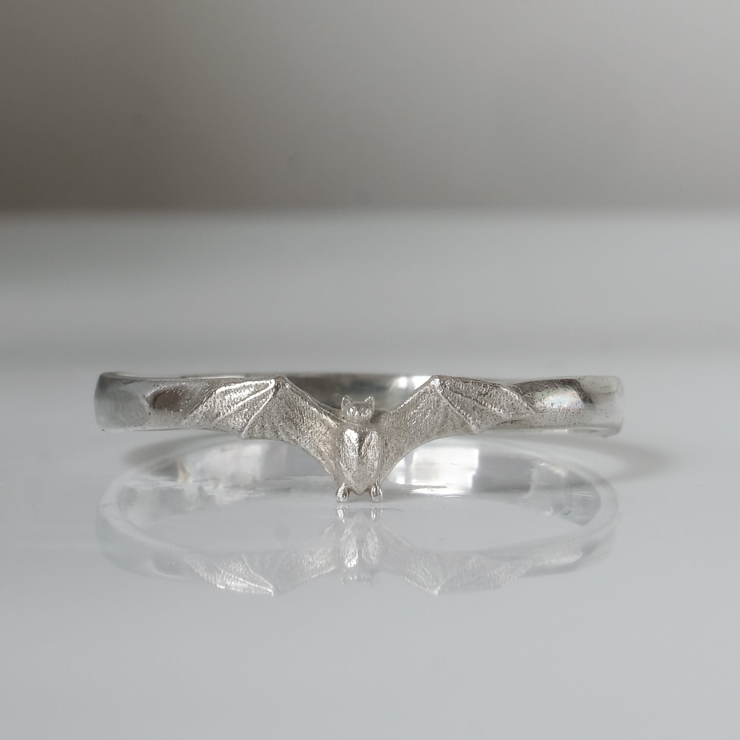 small sterling silver bat ring by Charlie Shires