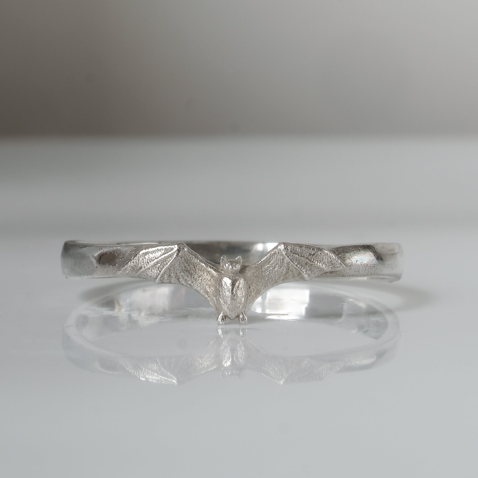 small sterling silver bat ring by Charlie Shires
