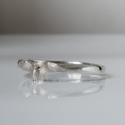 small sterling silver bat ring by Charlie Shires