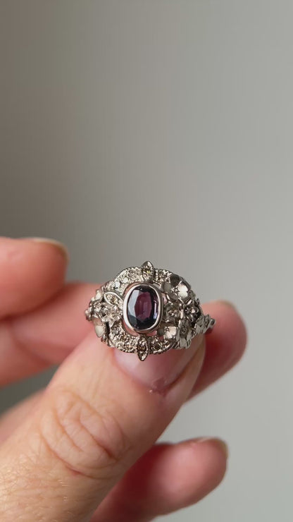 FLEUR ring, sapphire