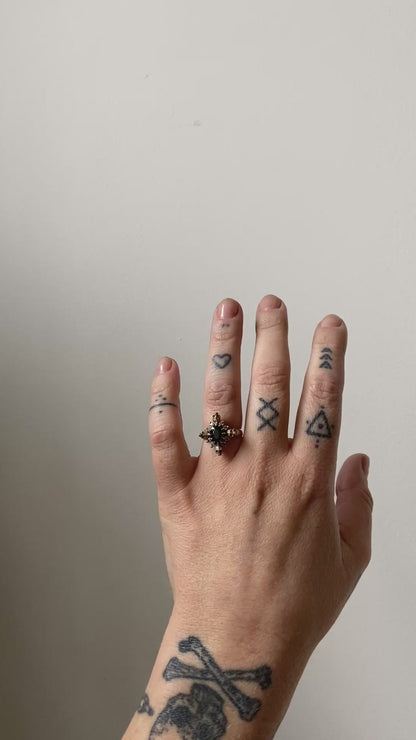 SYBIL sapphire skull ring
