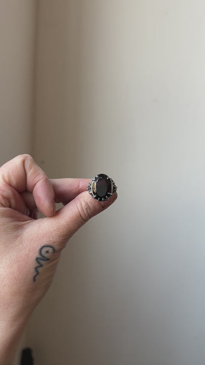 GERTRUDE black spinel ring