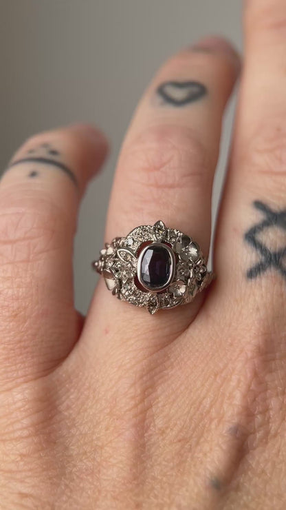 FLEUR ring, sapphire